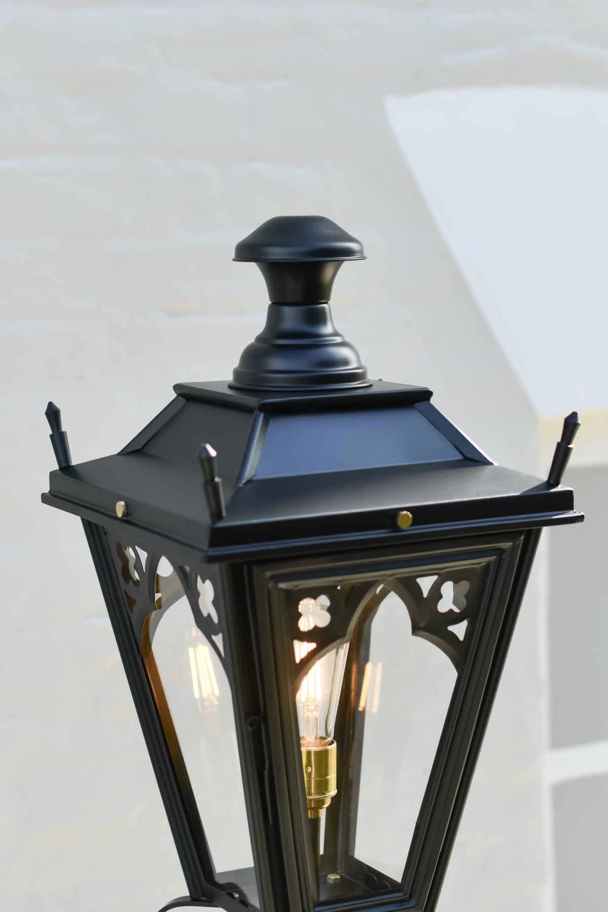 The apex of the 2.7m gothic lamp post