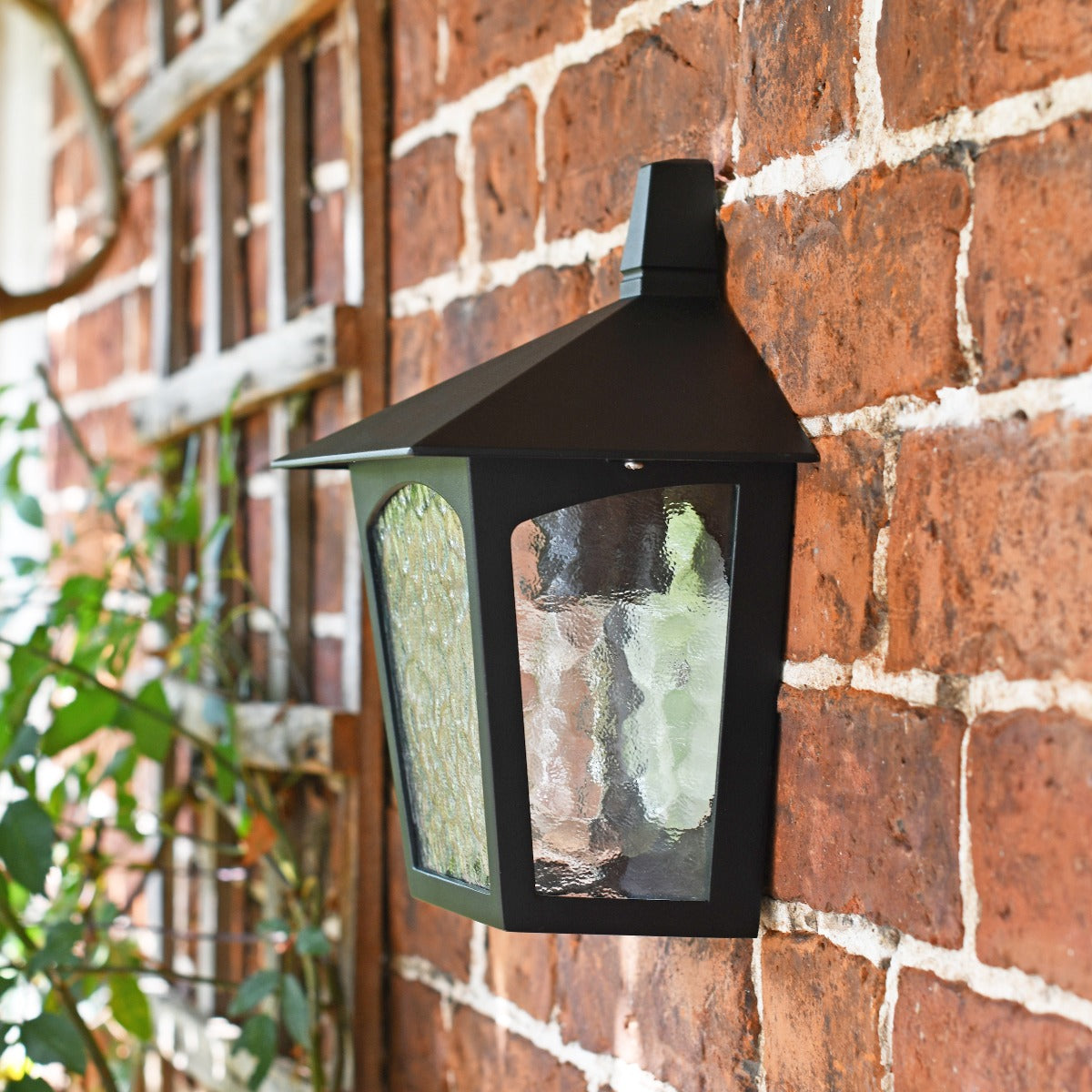 The Aston Traditional Black Half Wall Lantern