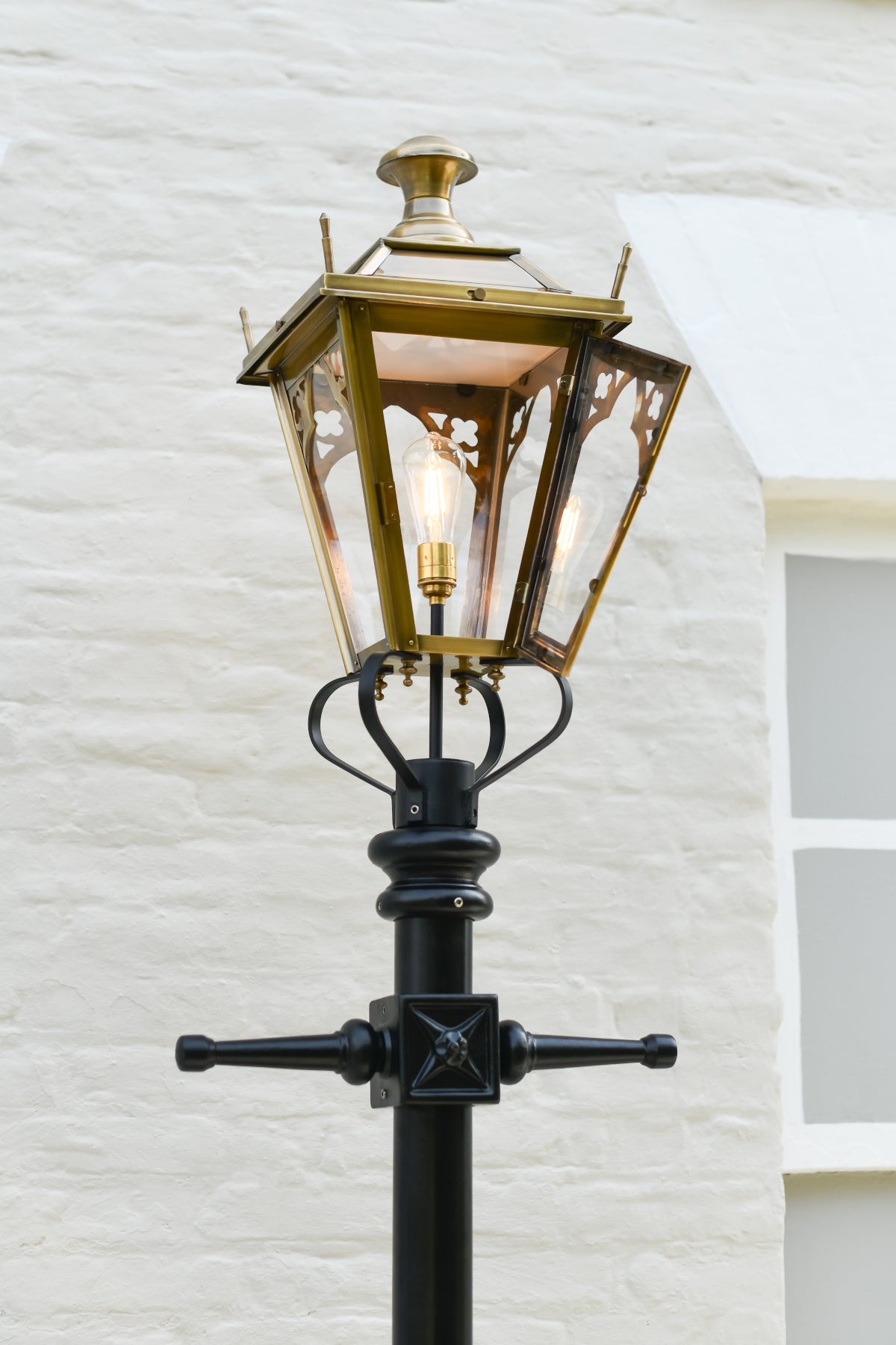 The 'Aurora' lantern with its door open