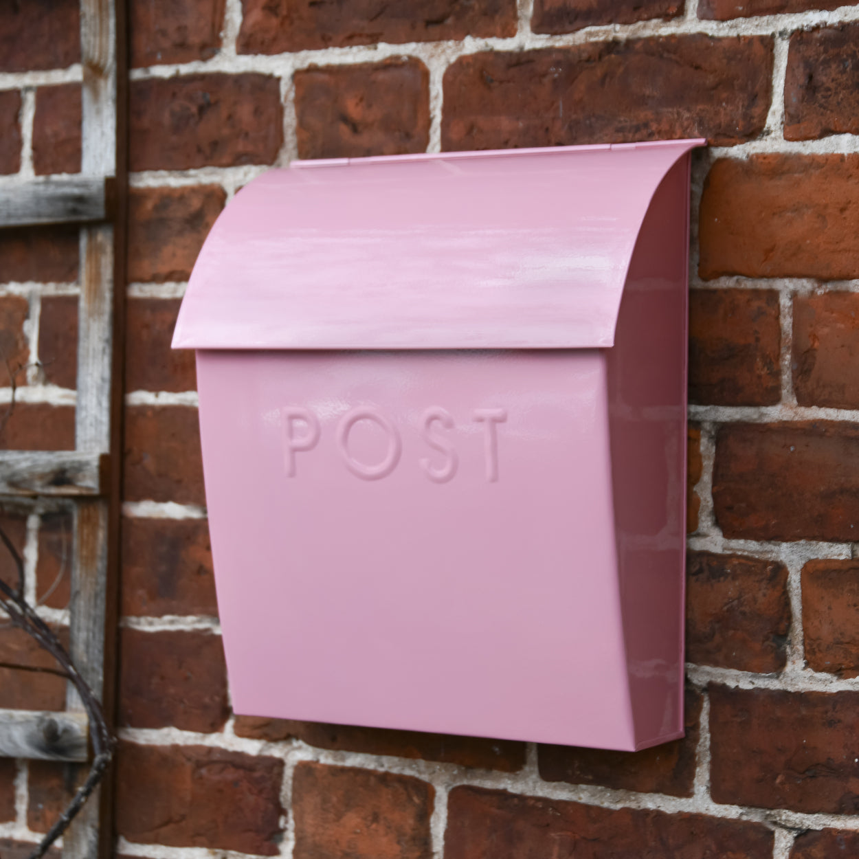 The Baby Pink Lockable 'Montcour' Modern Post Box