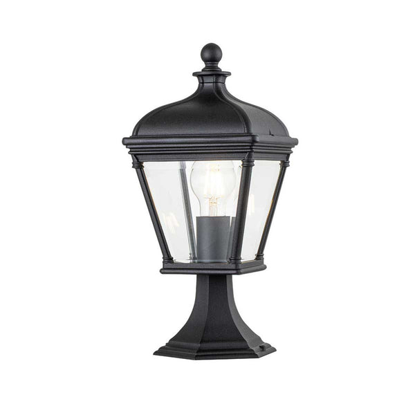 The Black 'Alscot' Traditional Pillar Light