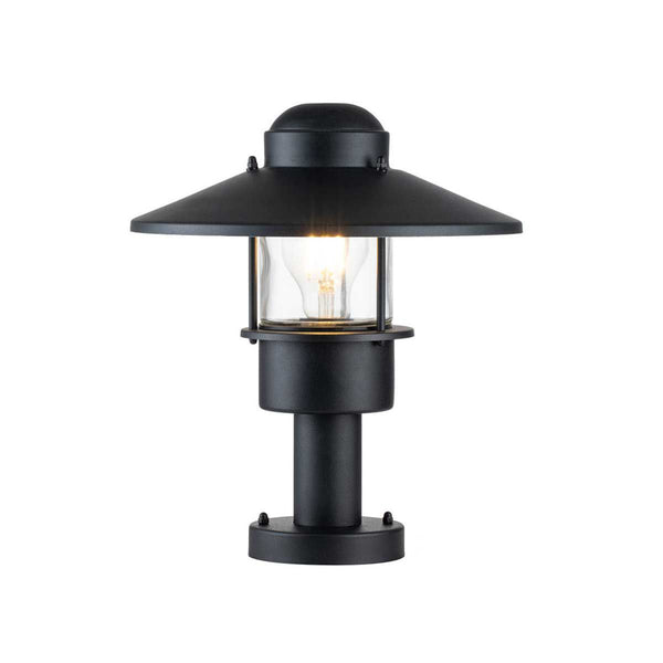 The Black 'Bowood' Modern Pillar Light