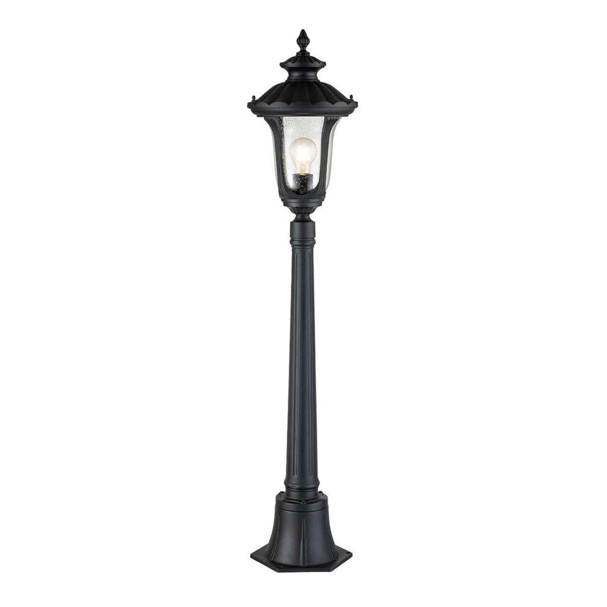 The Black 'Croxall' Traditional Pillar Light