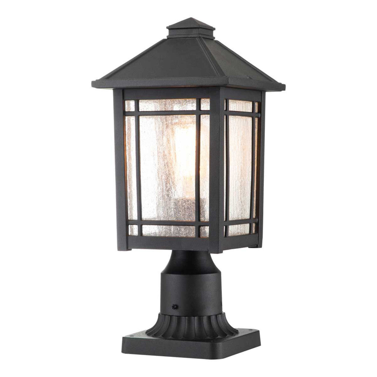 The Black 'Leycester' Pillar Light 