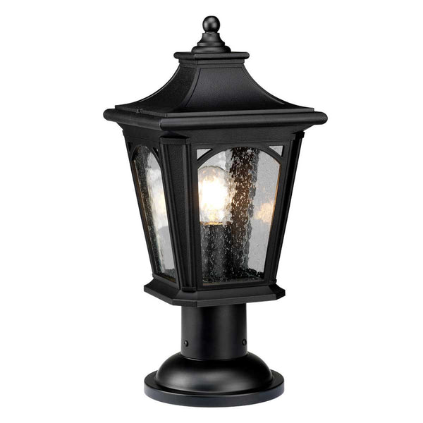 The Black 'Stoneleigh' Traditional Pillar Light
