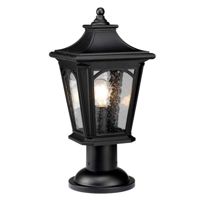 The Black 'Stoneleigh' Traditional Pillar Light - thumbnail