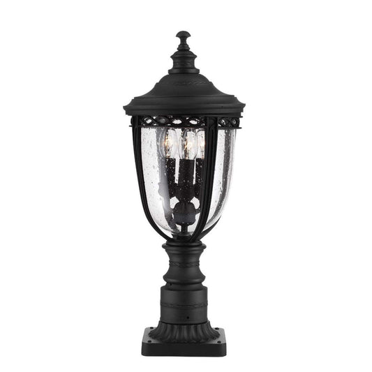 The Black 'Wraxall' Traditional Pillar Light