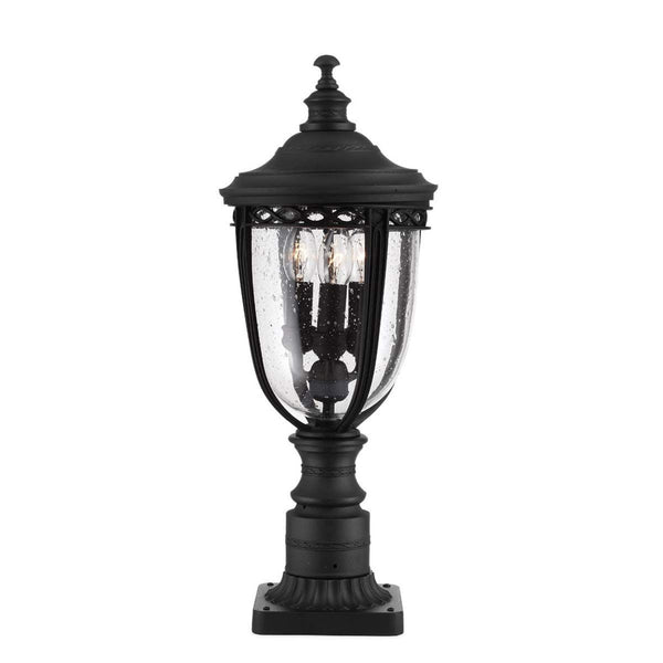 The Small Black 'Wraxall' Traditional Pillar Light