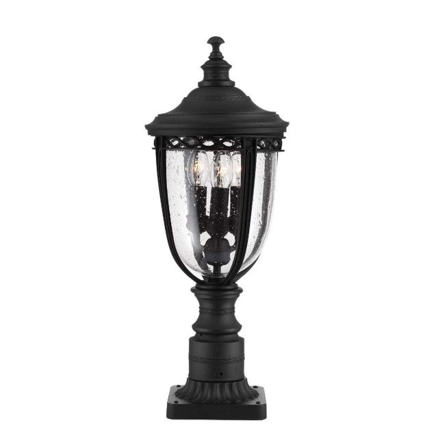 The Black 'Wraxall' Traditional Pillar Light - thumbnail