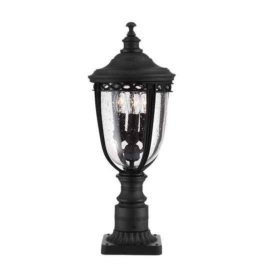 The Black 'Wraxall' Traditional Pillar Light - thumbnail