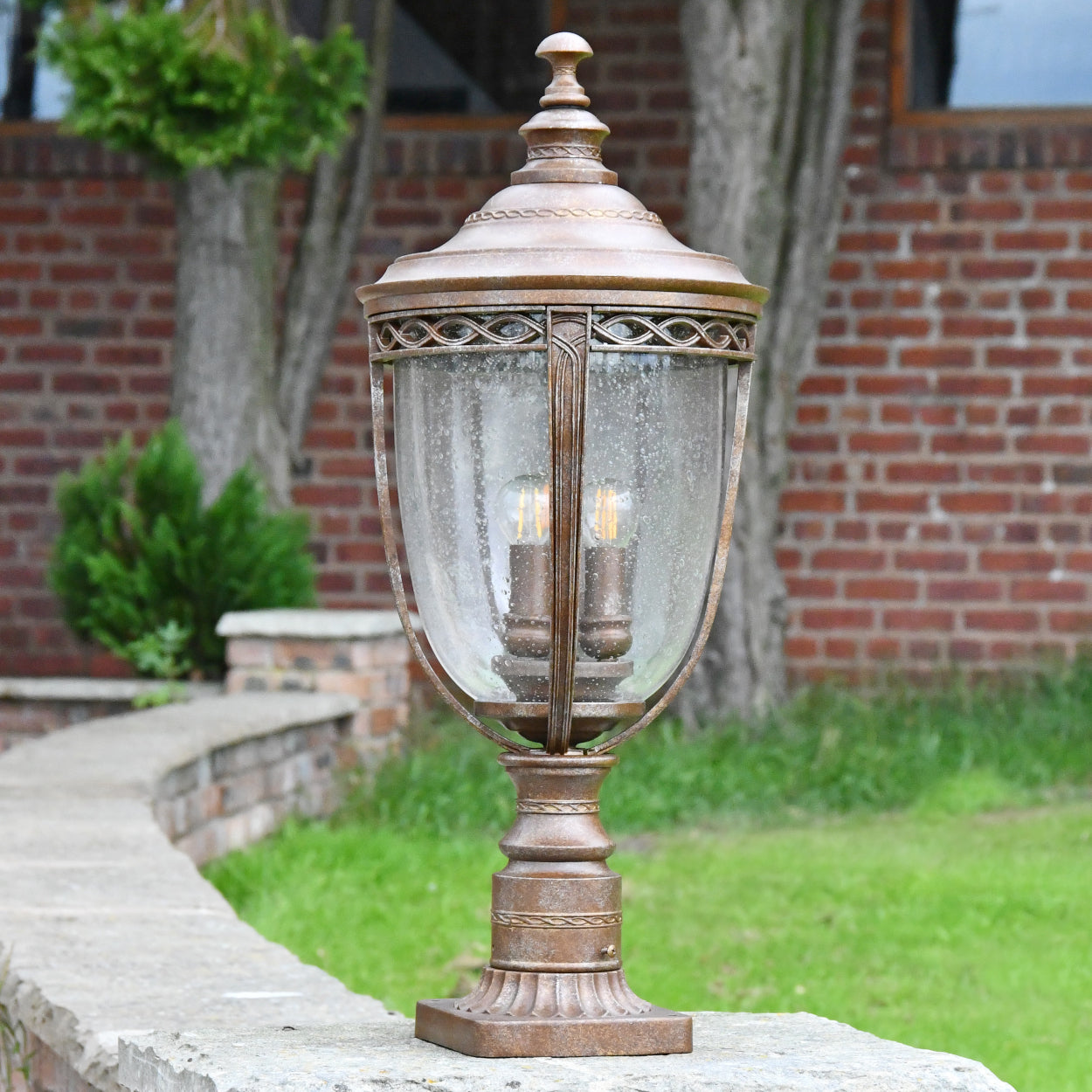 The small bronze 'Wraxall' in situ