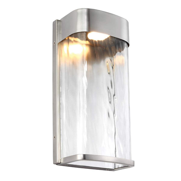 The Brushed Steel 'Riverhill' Large Wall Light