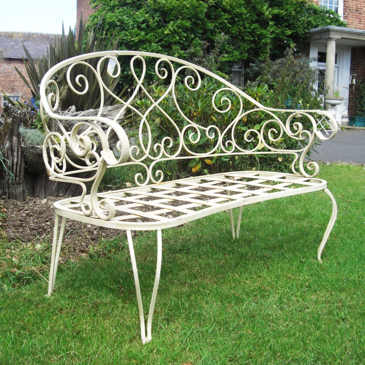 The Clarence Garden Bench Finished In White