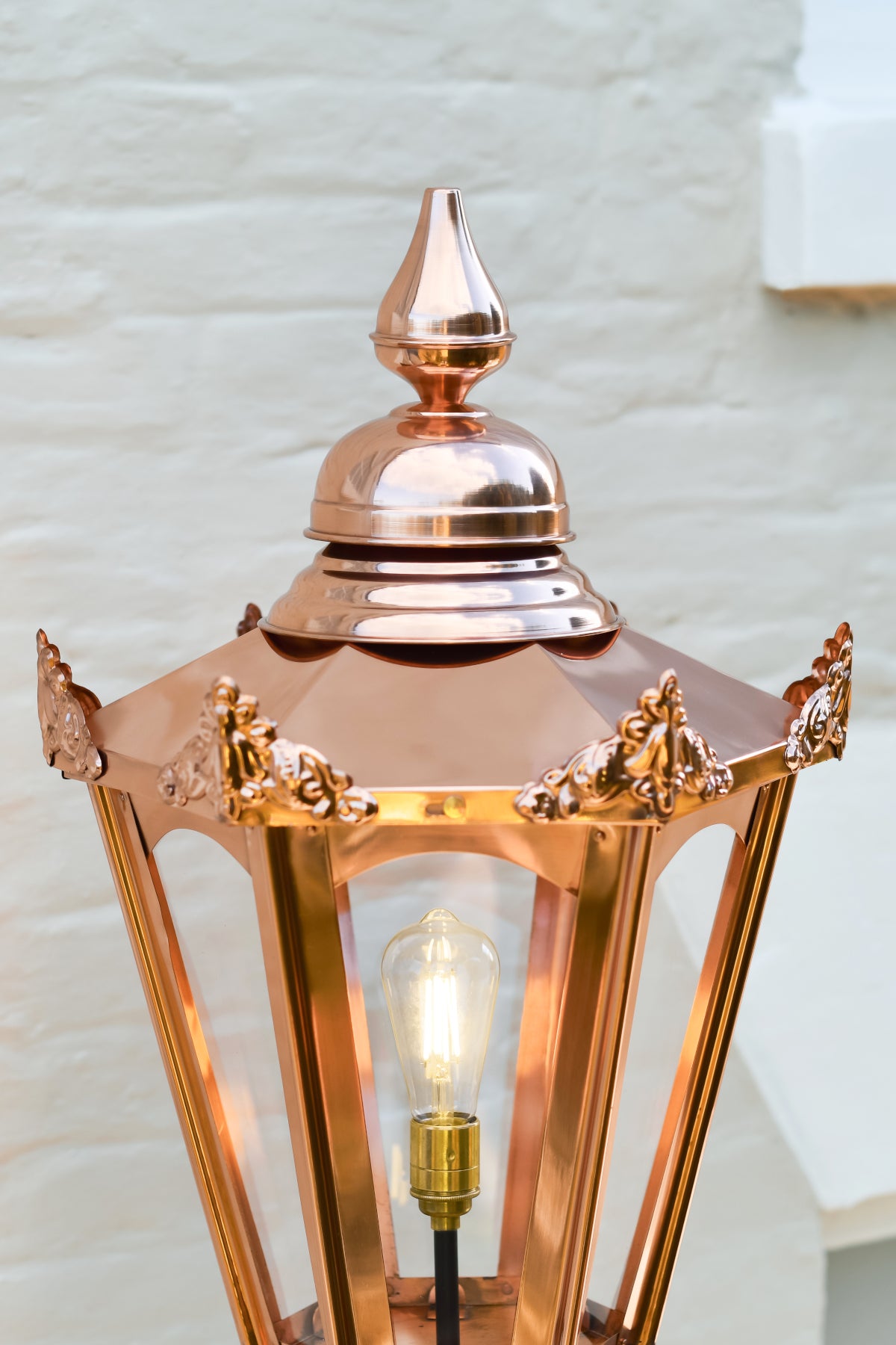 The apex of the copper lantern