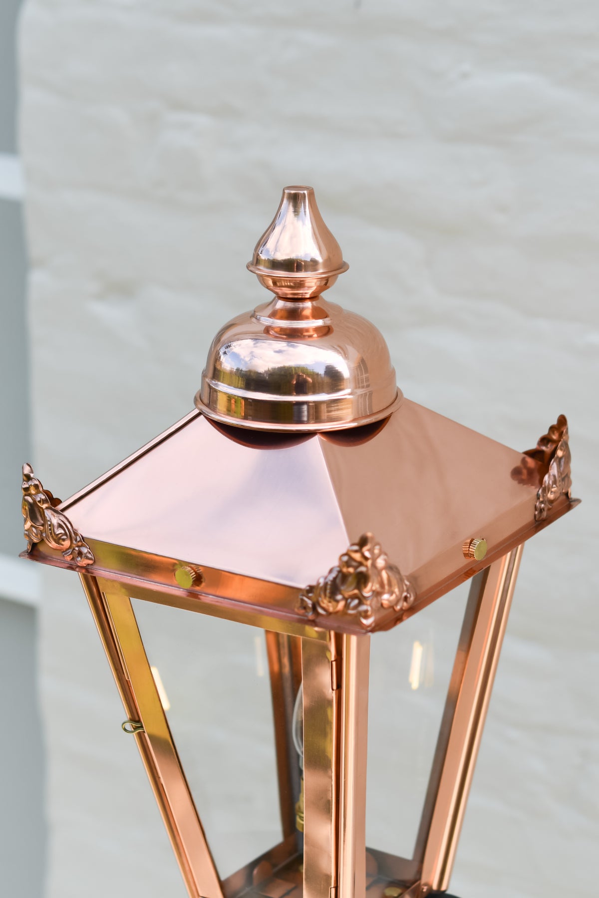 The copper lantern sloped roof and centrepiece