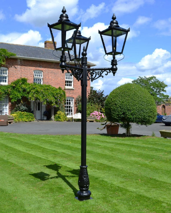 The Deluxe 3m Victorian Triple Headed Lamp Post