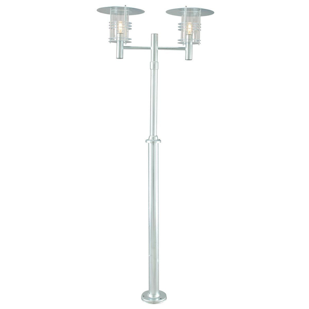 The Double Headed Galvanised 'Stourhead' Lamp Post