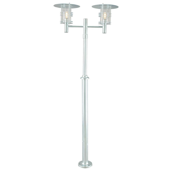 The Double Headed Galvanised 'Stourhead' Lamp Post