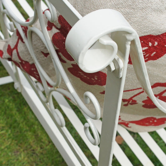 The Florence Cream Iron Garden Bench