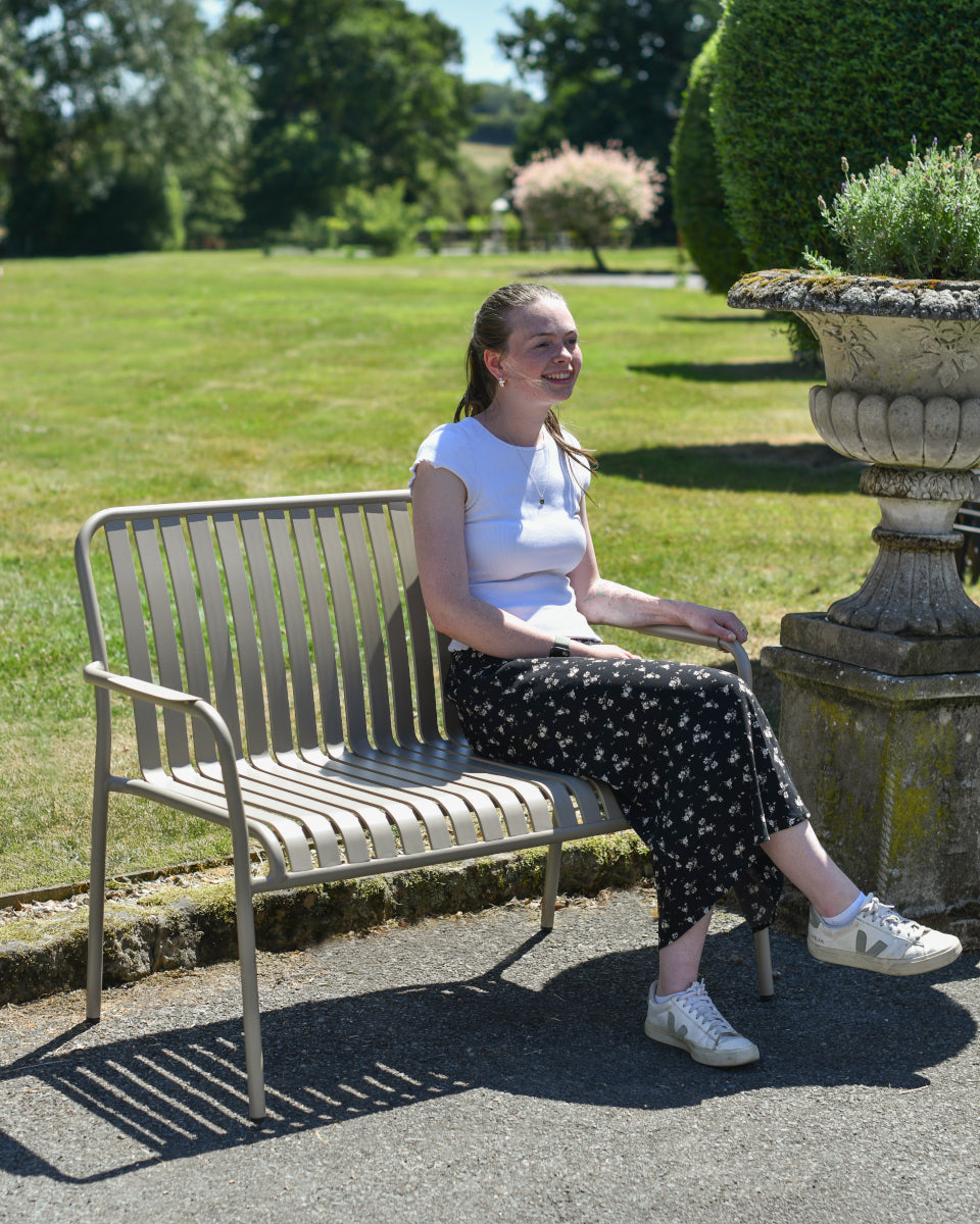 Life size scale of the minimalistic bench