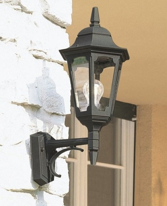 "The Hawnby" Bottom Fix Black Wall Lantern