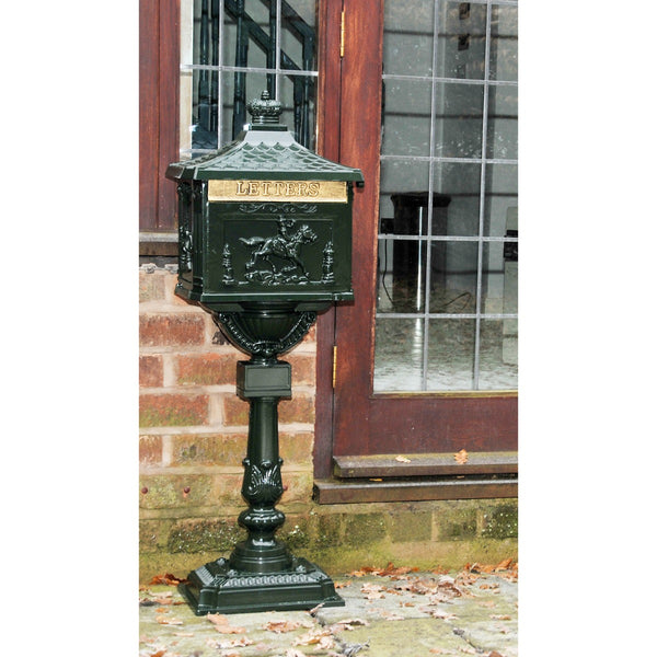 The Huntley Post Box on Stand - Green