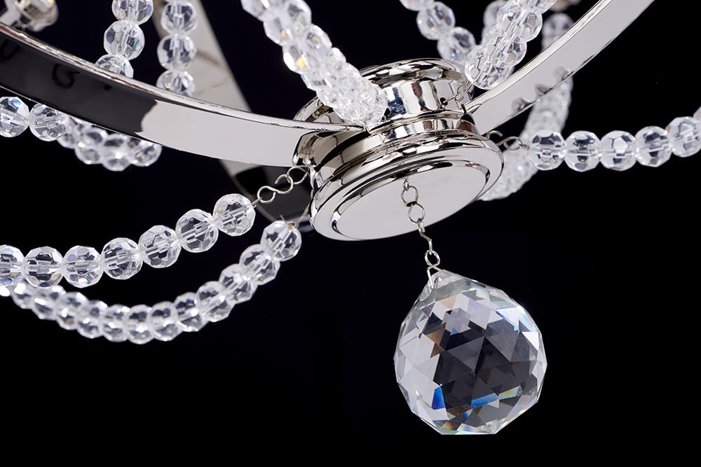 Magnified view of the crystal finial