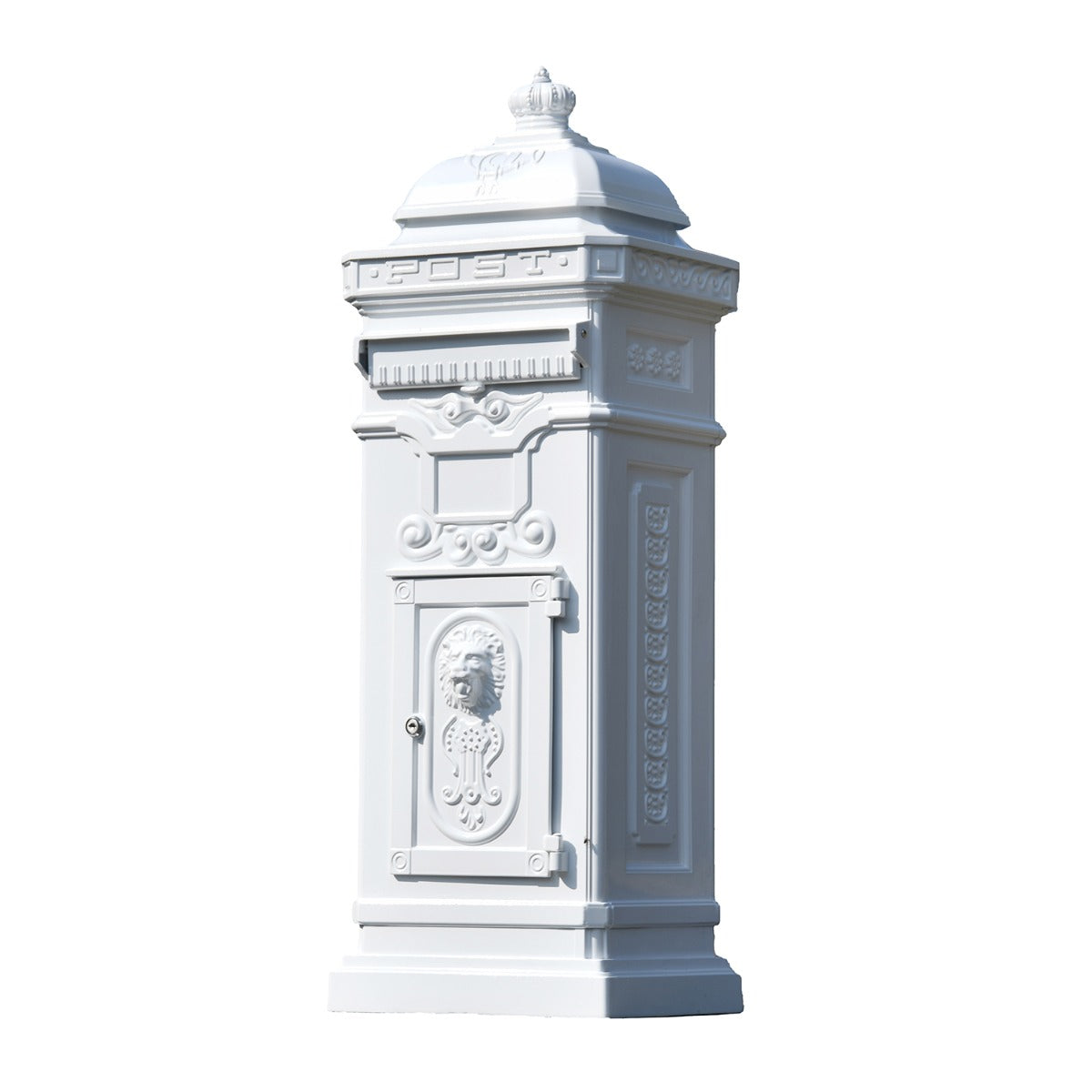 'The Lincoln' Freestanding Pillar Box in White