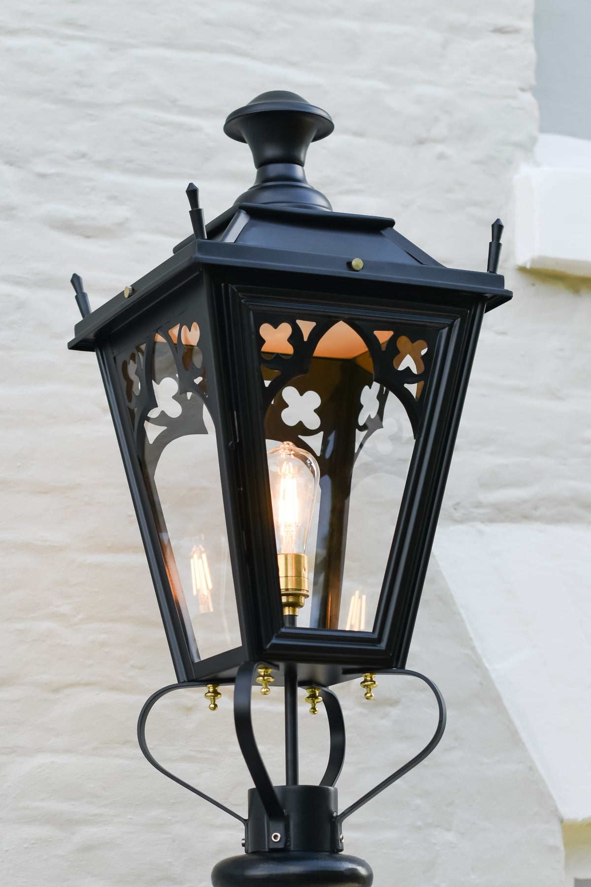 Close up of the gothic lantern head