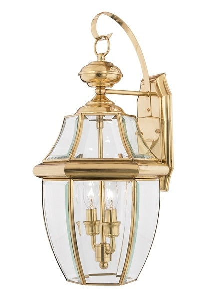"The Newbury" Polished Brass Wall Lantern