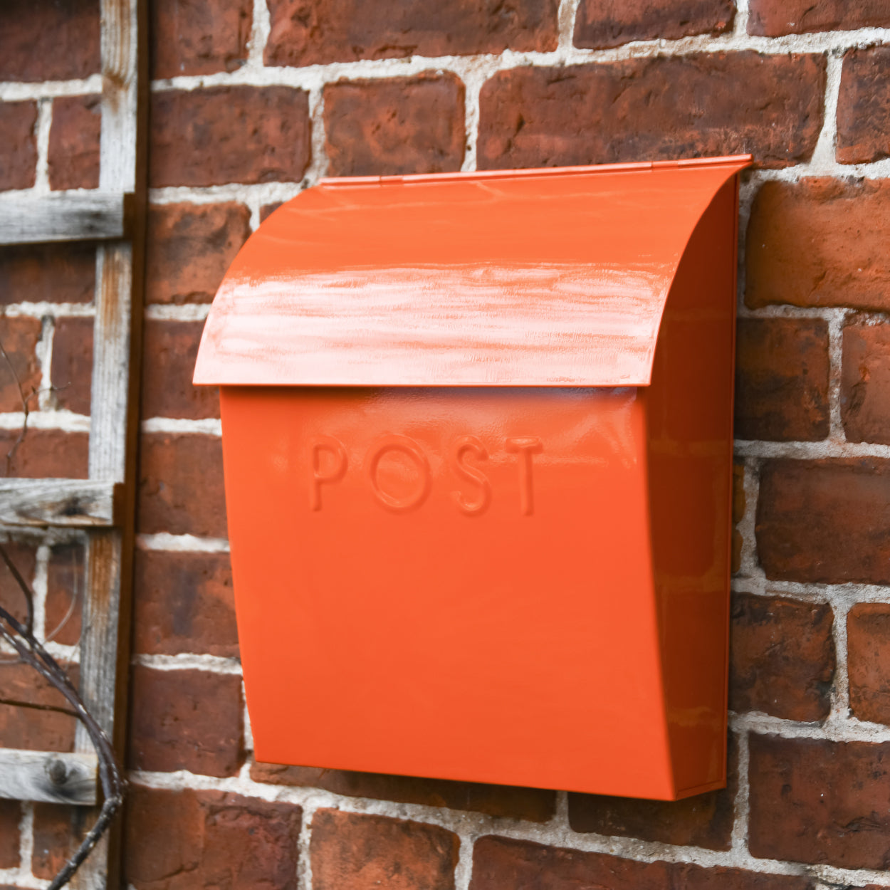 The Orange Lockable 'Montcour' Modern Post Box