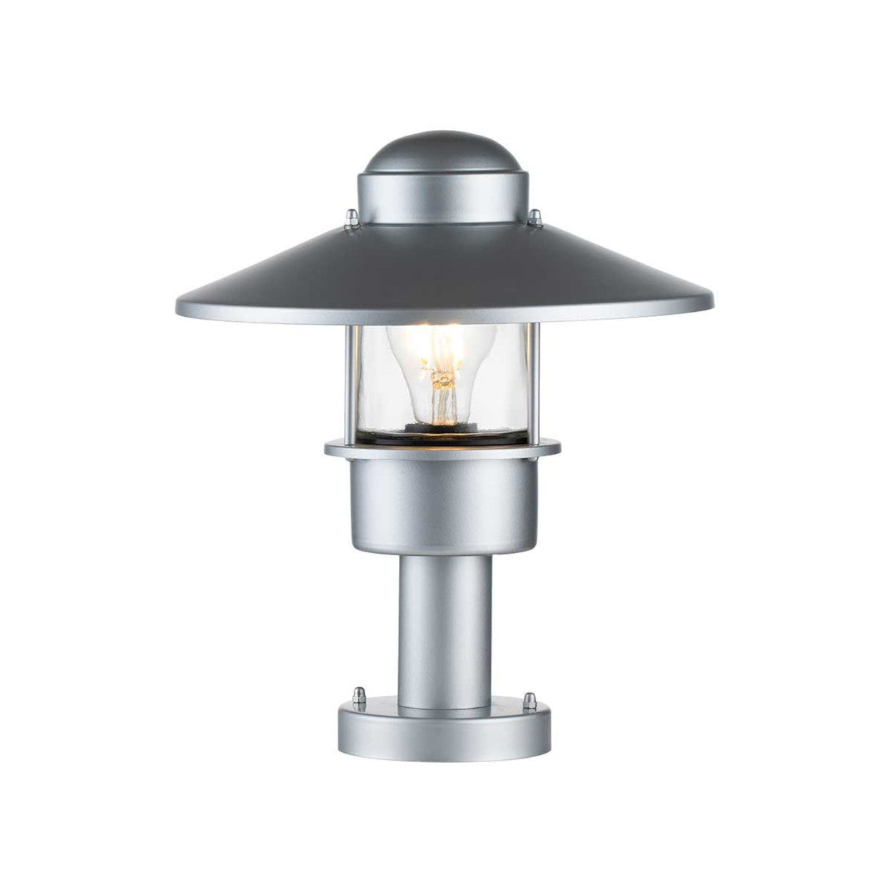The Silver 'Bowood' Modern Pillar Light