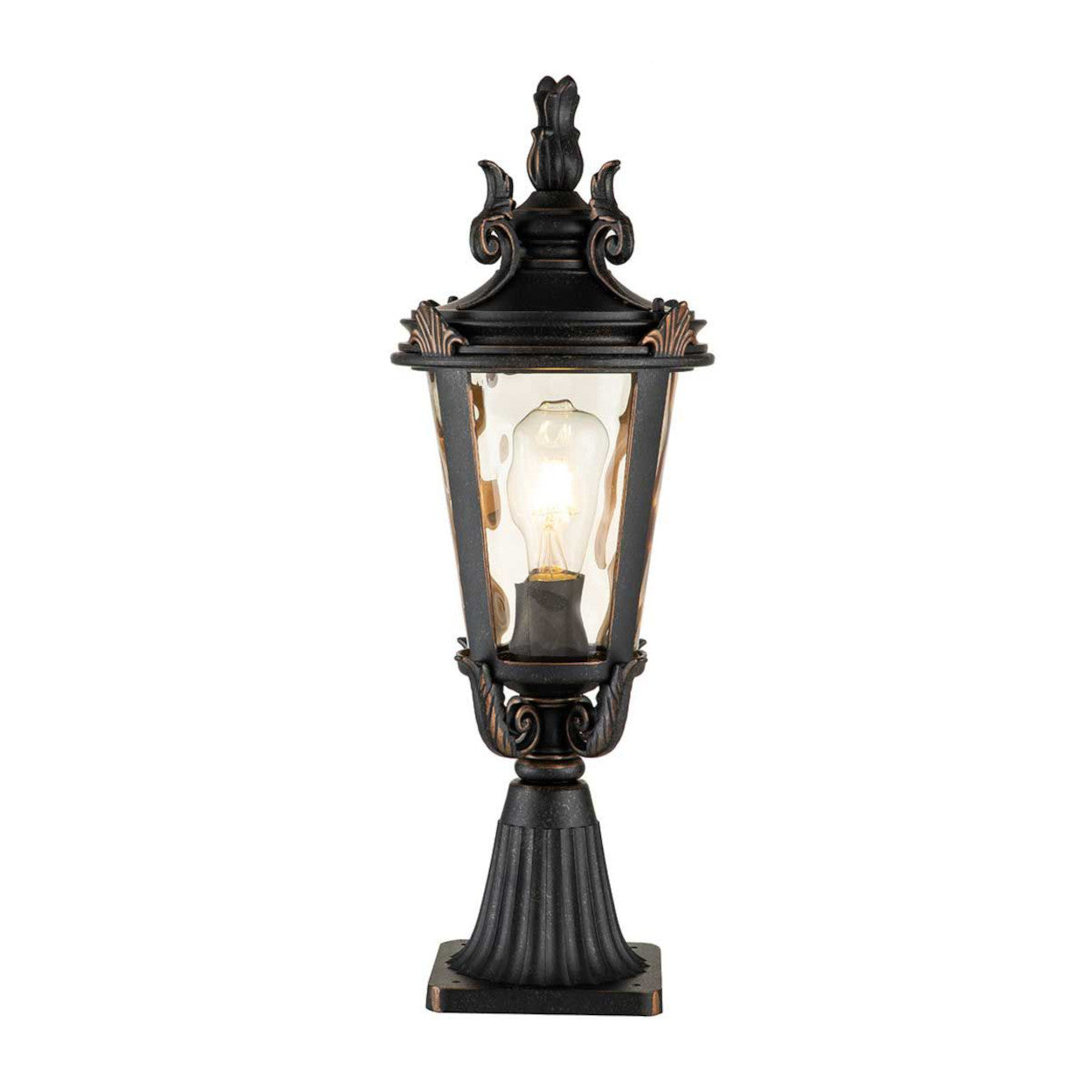 The Small Baroque 'Chirton' Bronze Pillar Light