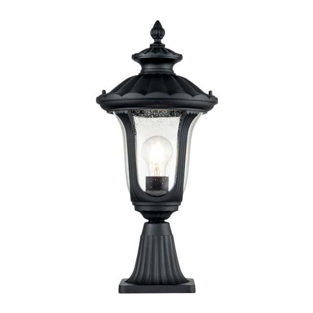 The Small Black 'Farnley' Pillar Light - thumbnail