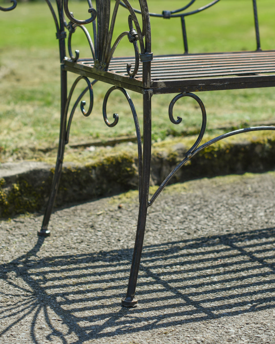 View of the bench iron legs