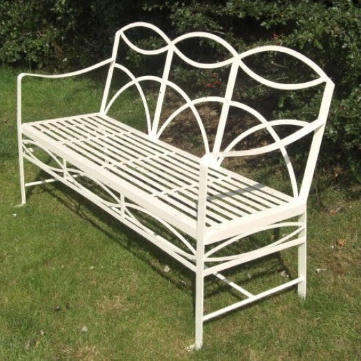 The York 3 Seater Wrought Iron Garden Bench