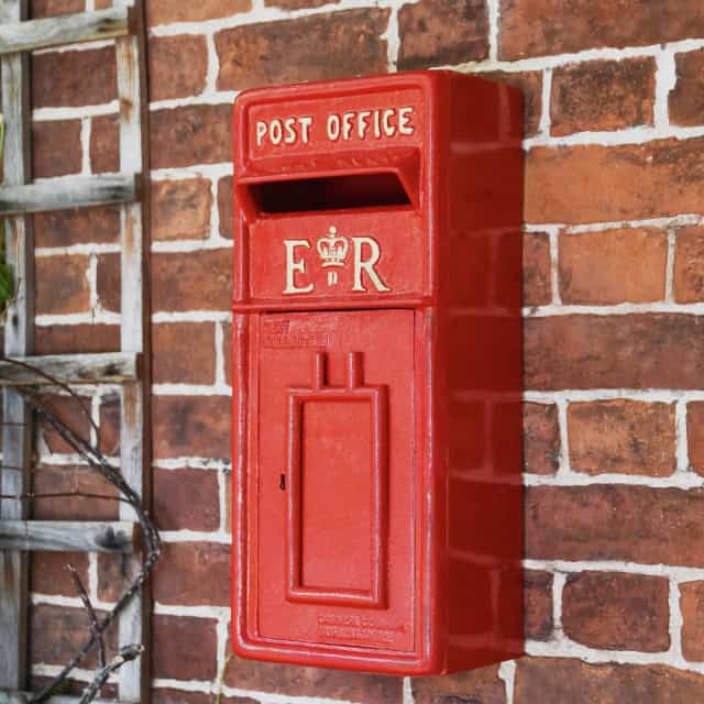'Queen Elizabeth' Slim Wall Mounted Post Box - thumbnail