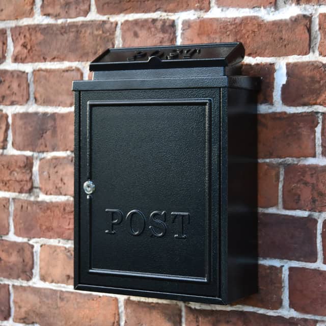 Wall Mounted Post Box in a Simplistic Black Design - thumbnail