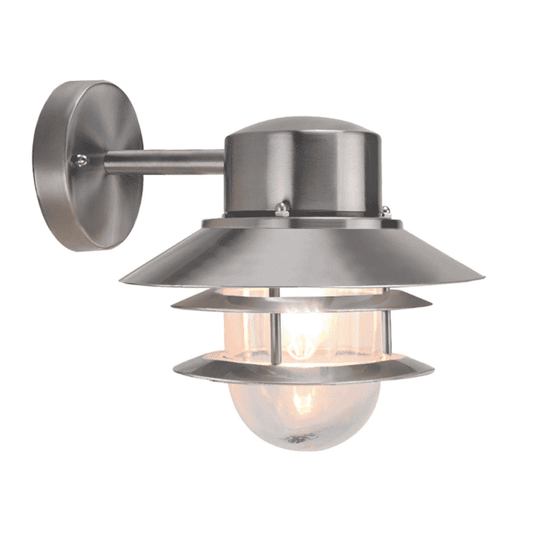 'Erbistock' Stainless Steel Top Fix Wall Light - thumbnail