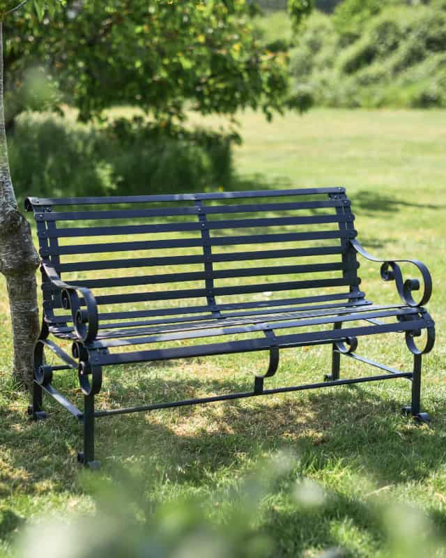 'Claydon' Black Two-Seater Bench