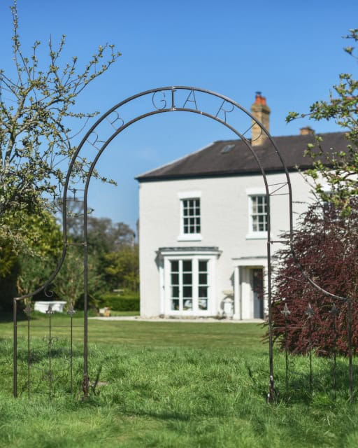 'Herb Garden' Classical Lacquered Rose Arch - thumbnail