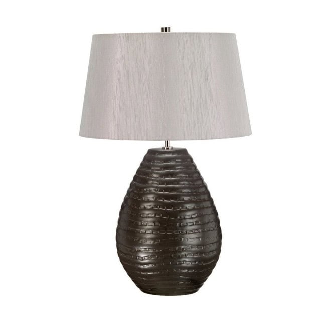 'Pencarrow' Silver and Black Table Lamp