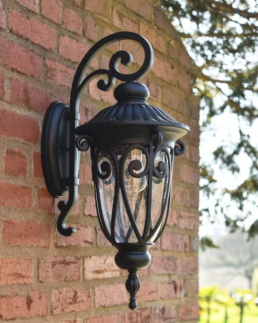 'Checkley' Seeded Glass Top Fix Wall Light - thumbnail