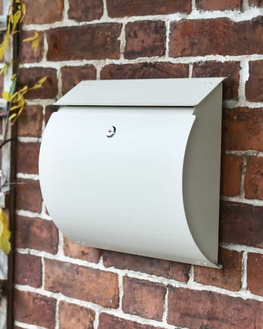"Arlington" Cream Wall Mounted Post Box - thumbnail