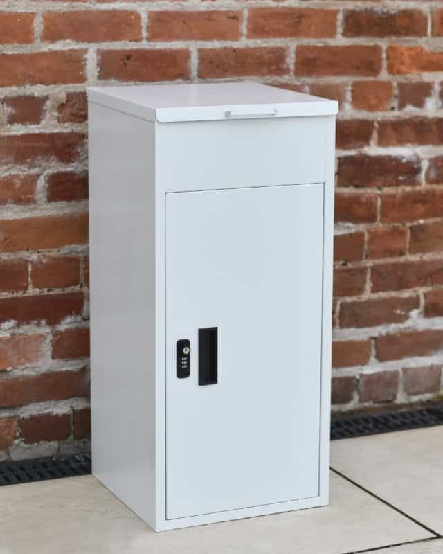 'Peckover' Modern White Parcel Box - thumbnail