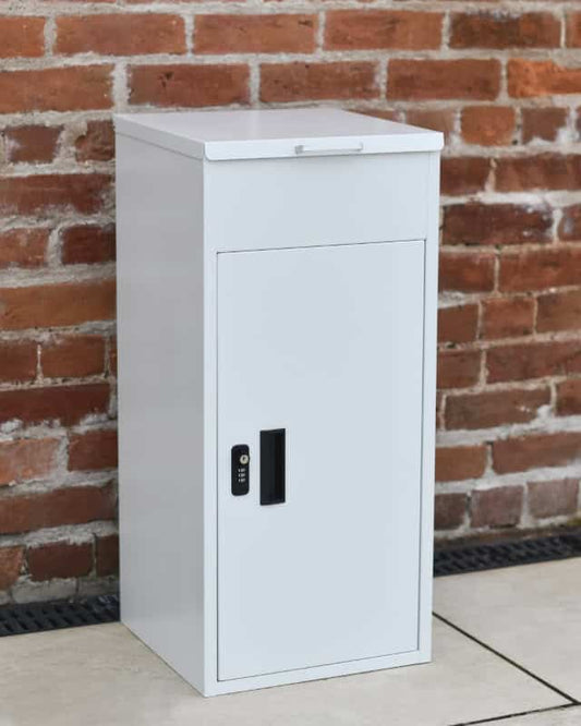 'Peckover' Modern White Parcel Box - thumbnail