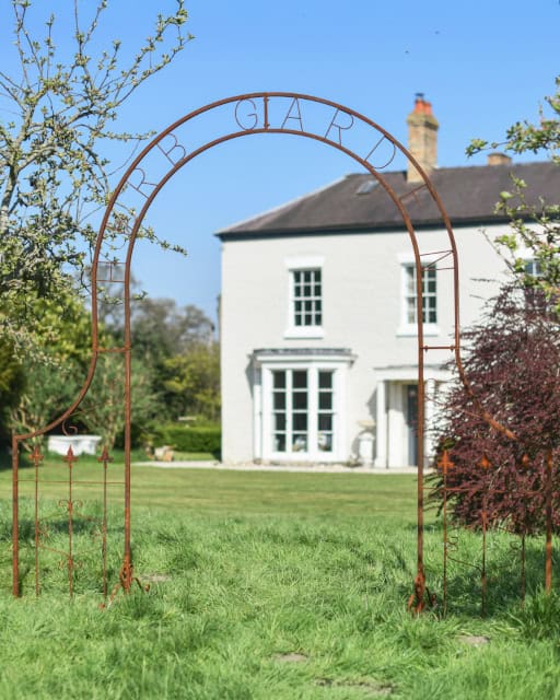 'Herb Garden' Classical Rustic Rose Arch - thumbnail