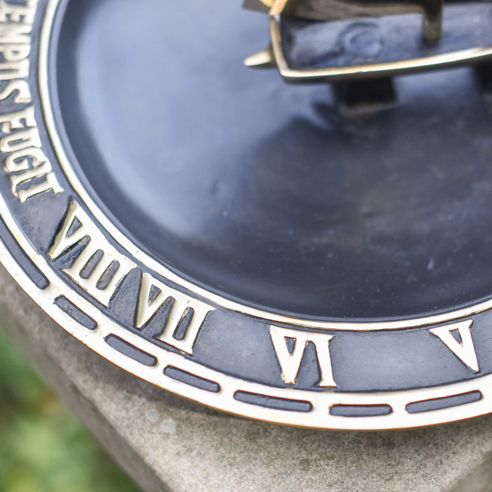 Close up of the Roman numerals