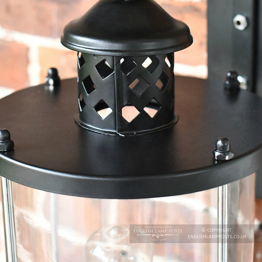 Top Finial Of Black Top Fix Cylindrical Wall Light