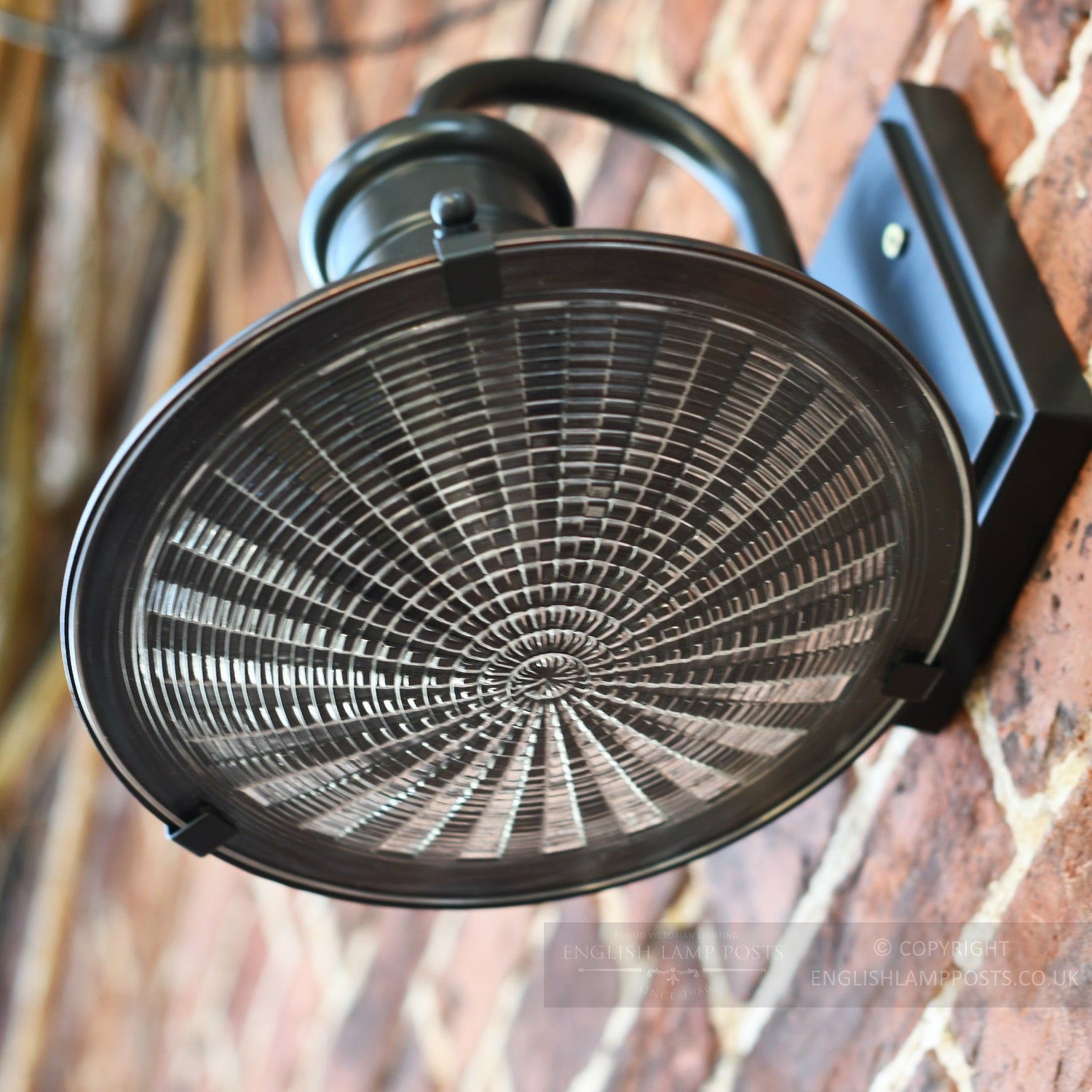 Top Fix black exterior wall porch light top fix bracket
